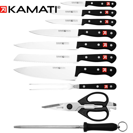 KAMATI 16PC GOURMET KNIFE BLOCK SET