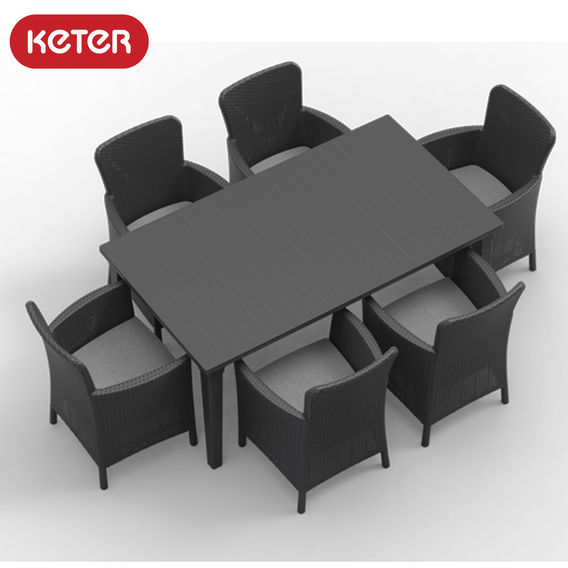 Keter Futura Miami Dining Set – Graphite Keter Futura Miami Dining Set – Graphite