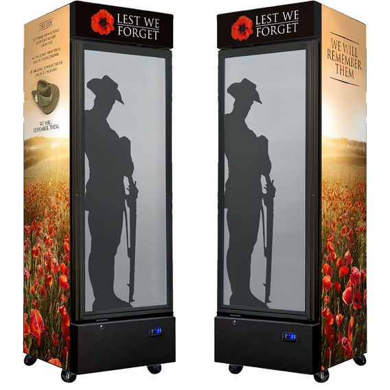 Lest We Forget Design 372 Litre Bar Fridge