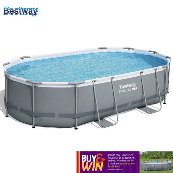 Steel Pro MAX 4.88m x 3.05m x 1.07m Oval Pool Set