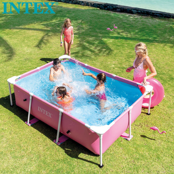INTEX Pink Rectangular Frame Pool