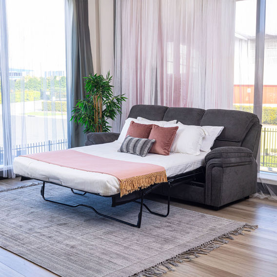 ROCKPORT 3-Seater Sofa Bed Suite in Dark Grey ROCKPORT 3-Seater Sofa Bed Suite in Dark Grey