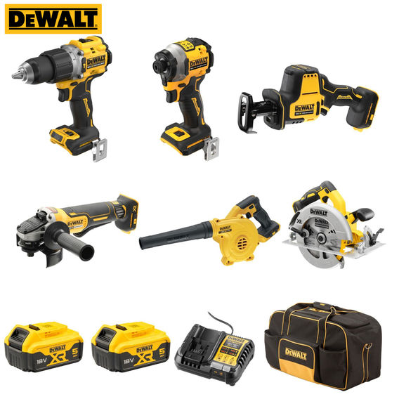 DeWALT 18V XR 6 Piece Kit - 5.0Ah DeWALT 18V XR 6 Piece Kit - 5.0Ah