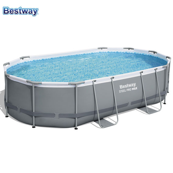 Steel Pro MAX 4.12m x 2.01m x 1.22m Rectangular Pool Set