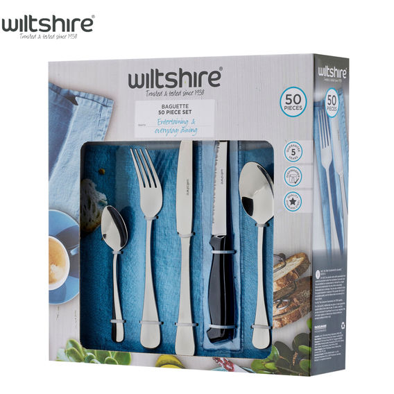 Wiltshire Baguette 50PC Cutlery Set Wiltshire Baguette 50PC Cutlery Set