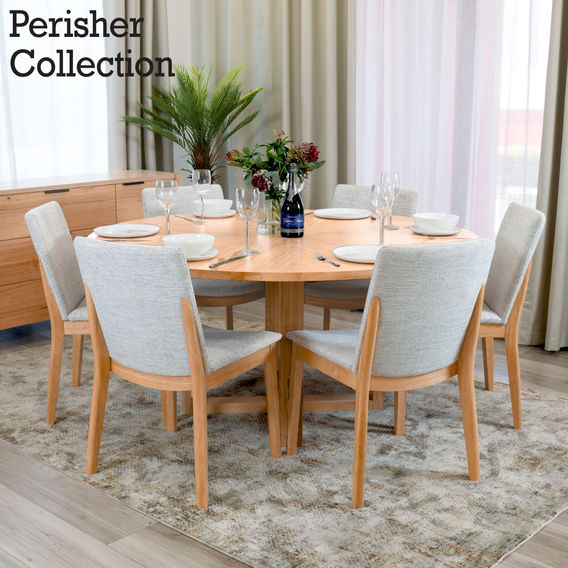 Perisher 7Pc 160cm Rnd Dining Set