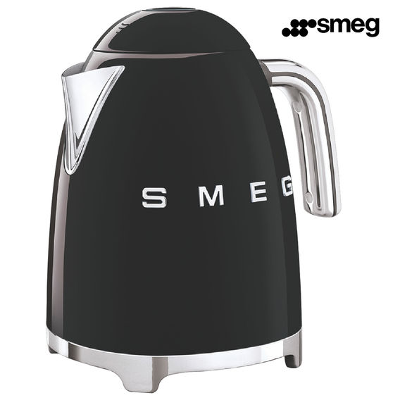 Smeg 50's Style Stainless Steel 1.7L Kettle - Black