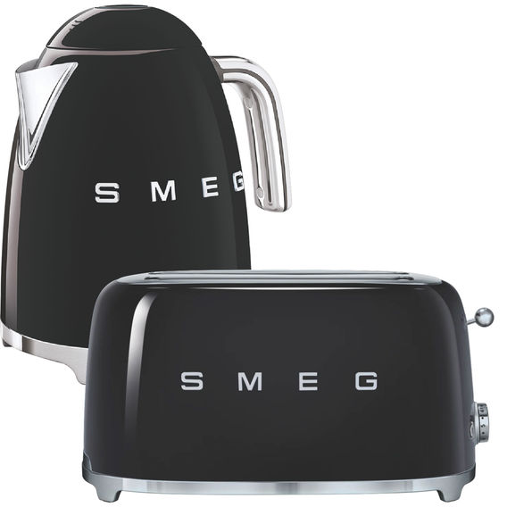 Smeg Kettle & Toaster Combo Black - Black