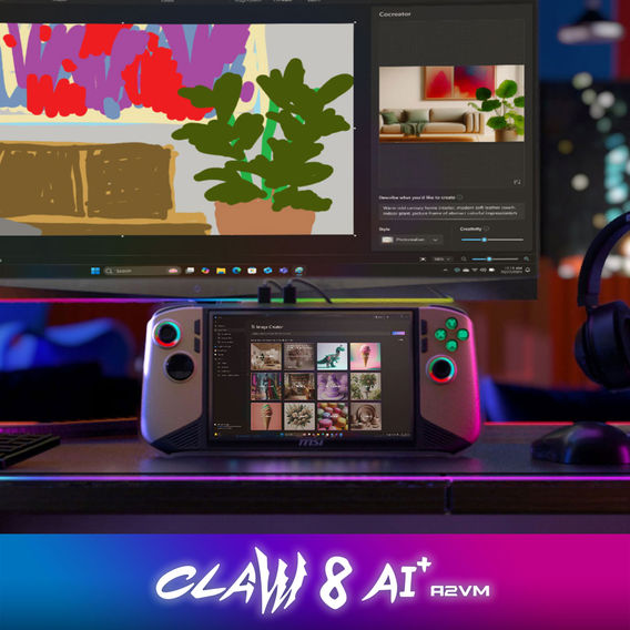 MSI Claw 8 AI+ Handheld Console Bundle