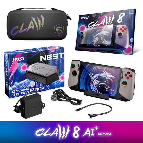 MSI Claw 8 AI+ Handheld Console Bundle