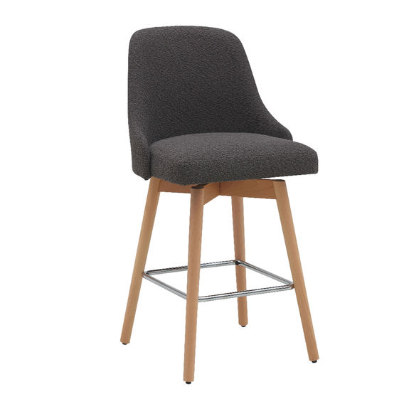 Leto Fabric Bar Chair - Grey