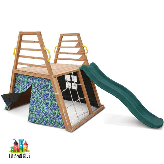 Lifespan Kids Cooper Climbing Frame with 1.8m Green Slide Lifespan Kids Cooper Climbing Frame with 1.8m Green Slide