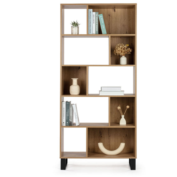 Caleb 5-Tier Industrial Bookcase Storage Display Shelf