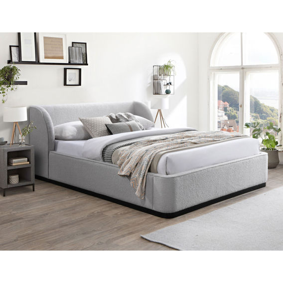 Jamar Fabric King Bed - Grey