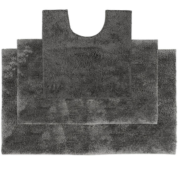 Bambury Microplush Bath Mat Bundle - Pewter Bambury Microplush Bath Mat Bundle - Pewter