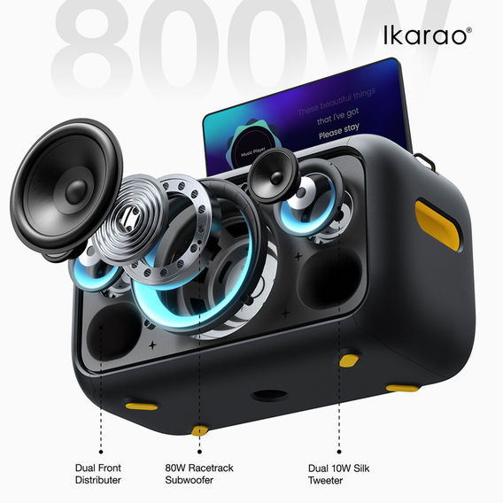 Ikarao Break X1 Portable 800W Karaoke Machine with 13.3” Lyrics Display Ikarao Break X1 Portable 800W Karaoke Machine with 13.3” Lyrics Display