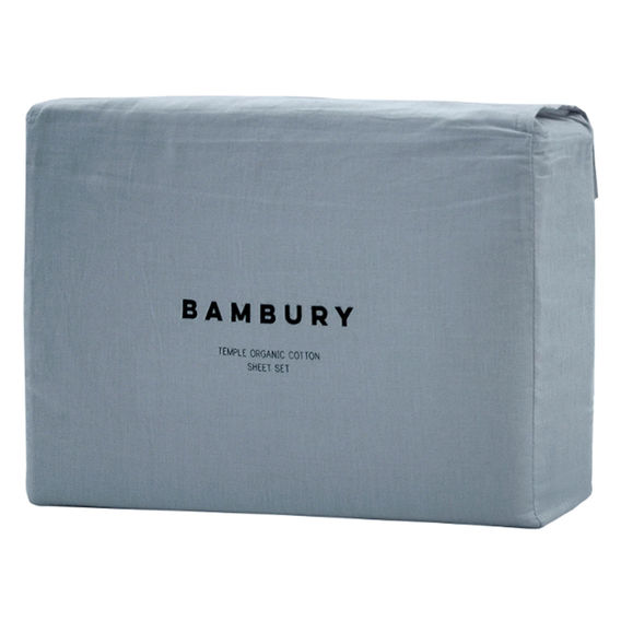 Bambury 7 Piece Organic Cotton Bed Bundle Steel Blue - DB