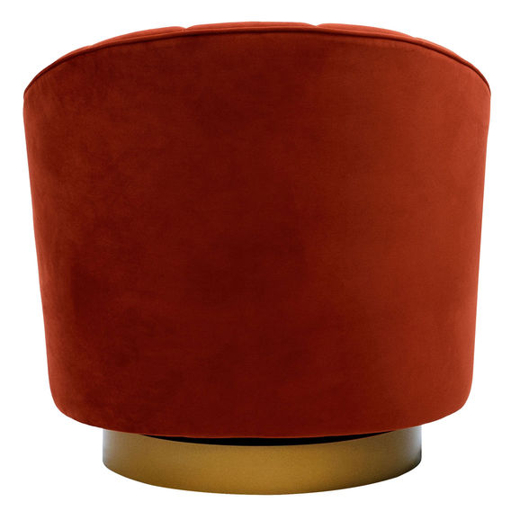 Valdes Armchair with Swivel Base – Rust