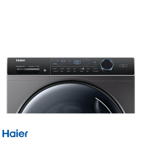 Haier 9.5kg Front Loader Washing Machine Black