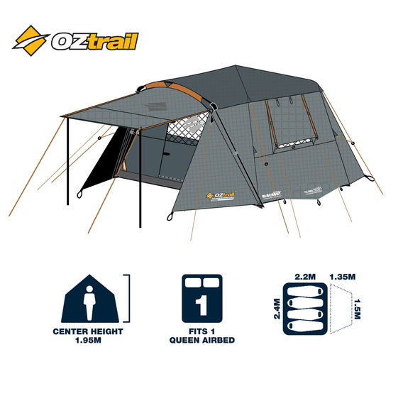 OZtrail Fast Frame BlockOut Lumos Tent - 4 Person OZtrail Fast Frame BlockOut Lumos Tent - 4 Person