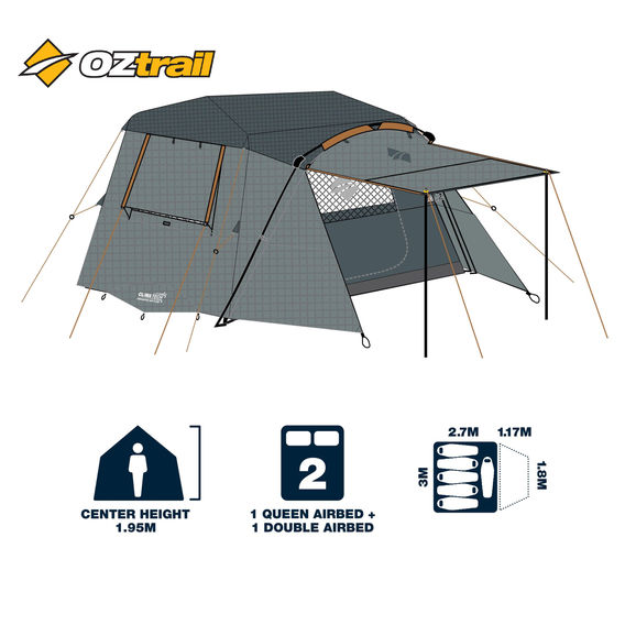 OZtrail Fast Frame BlockOut Lumos Tent - 6 Person