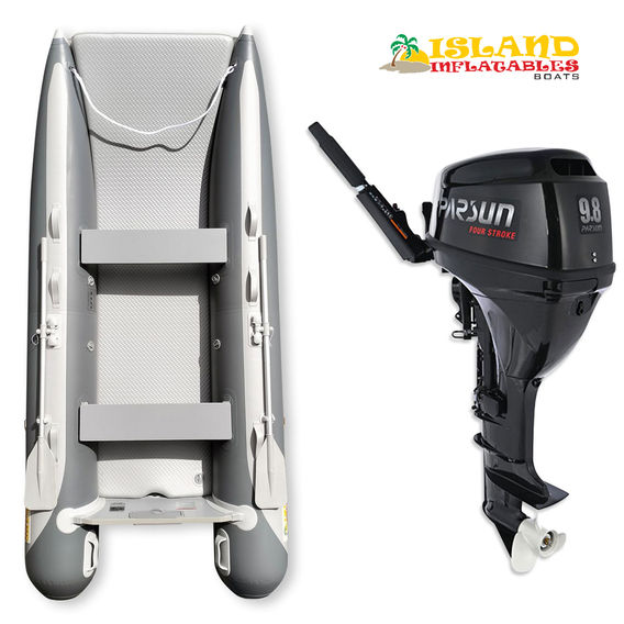 3.35m ISLAND INFLATABLE CAT BOAT + 9.8HP PARSUN OUTBOARD MOTOR 3.35m ISLAND INFLATABLE CAT BOAT + 9.8HP PARSUN OUTBOARD MOTOR