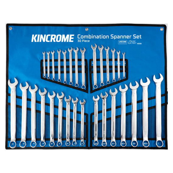 KINCROME Combination Spanner Set 30 Piece - Metric/Imperial KINCROME Combination Spanner Set 30 Piece - Metric/Imperial