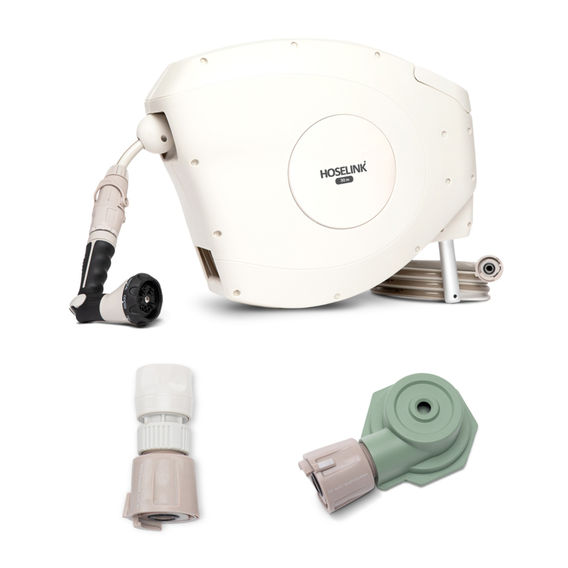 Hoselink 30m Retractable Hose Reel Water Plus Bundle