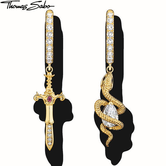 THOMAS SABO Earrings with Snake & Sword THOMAS SABO Earrings with Snake & Sword