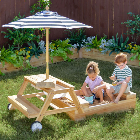 Sorrento Outdoor Wooden 2-in-1 Picnic Table Sorrento Outdoor Wooden 2-in-1 Picnic Table