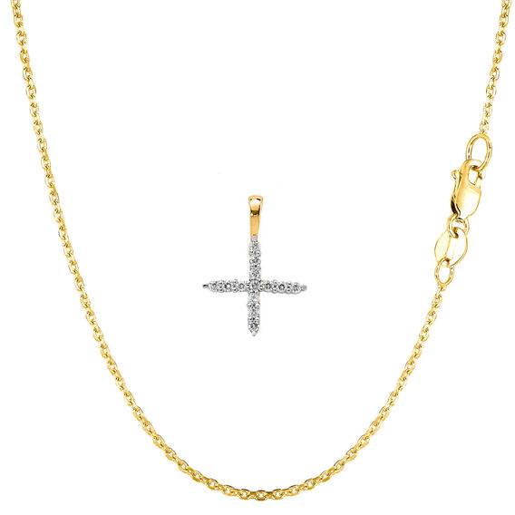 Yellow Gold & Diamond Initial Pendant Set - X