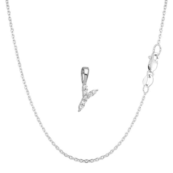 White Gold & Diamond Initial Pendant Set - Y