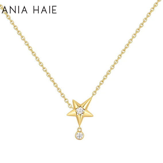 ANIA HAIE Gold Sparkling Star Drop Necklace