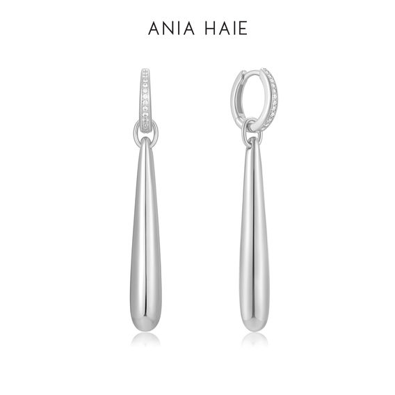 ANIA HAIE Silver Long Water Droplet Drop Earrings ANIA HAIE Silver Long Water Droplet Drop Earrings