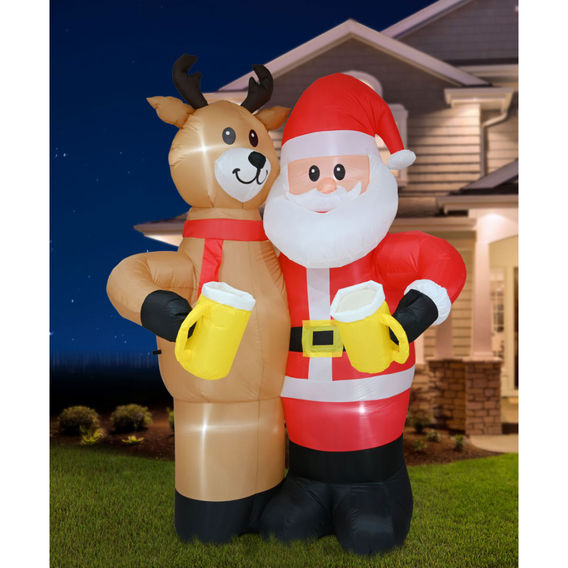 Airpower Santa & Reindeer Drinking Buddies 240cm Airpower Santa & Reindeer Drinking Buddies 240cm