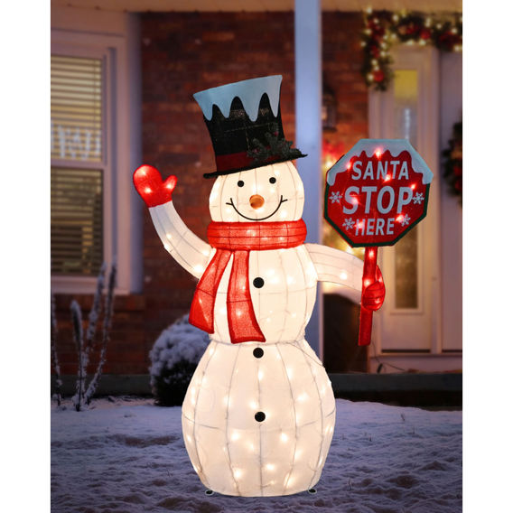 LED Mesh Snowman 120cm LED Mesh Snowman 120cm