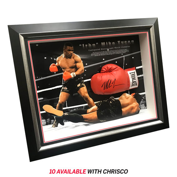 Mike Tyson Hand Signed Everlast Glove Framed