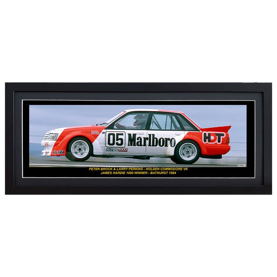 Framed Panoramic featuring the 1984 VK Bathurst Commodore
