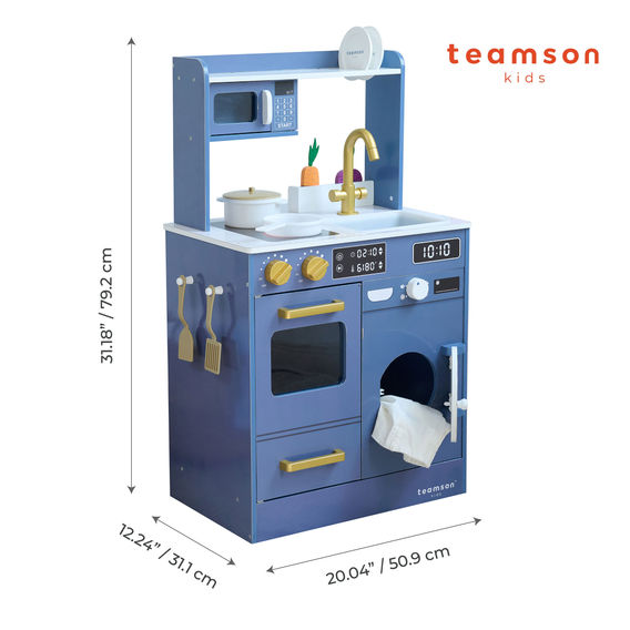 Teamson Kids - Little Chef Lake Tahoe Master Play Kitchen - Blue Teamson Kids - Little Chef Lake Tahoe Master Play Kitchen - Blue