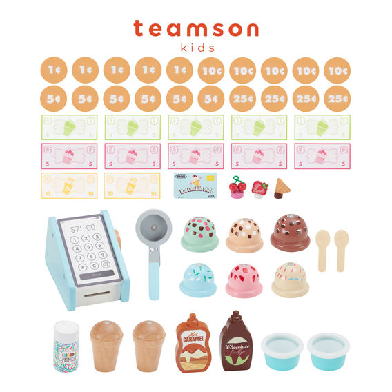 Teamson Kids - My Little Helper Ice Cream Cart