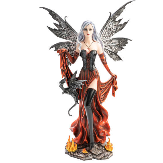 Fire Fairy With Black Dragon