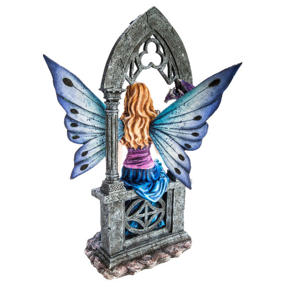 Fairy in a Blue Dress Under Stone Arch Fairy in a Blue Dress Under Stone Arch