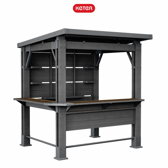 Keter Gazebo Bar - Grey
