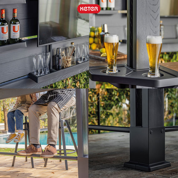 Keter Gazebo Bar - Grey