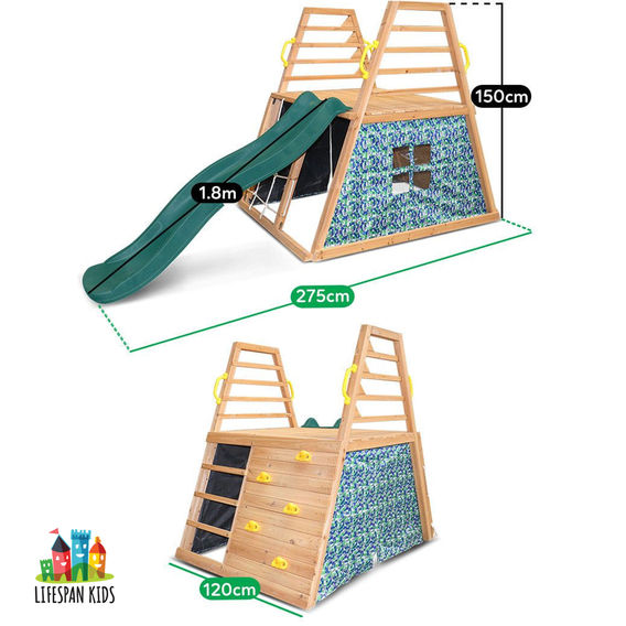 Lifespan Kids Cooper Climbing Frame with 1.8m Green Slide Lifespan Kids Cooper Climbing Frame with 1.8m Green Slide