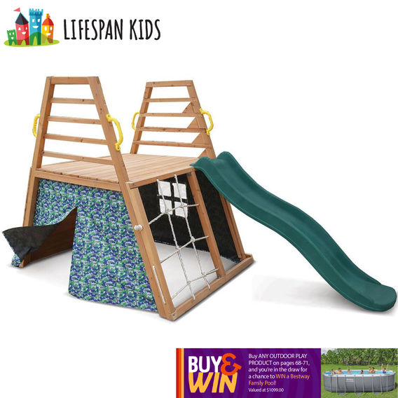 Lifespan Kids Cooper Climbing Frame with 1.8m Green Slide