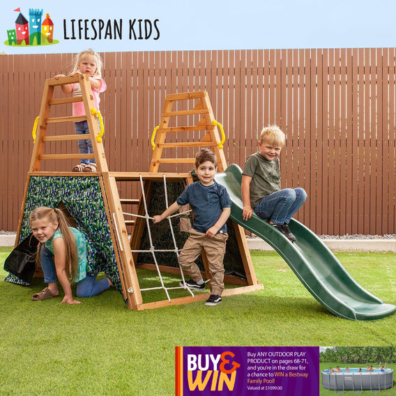 Lifespan Kids Cooper Climbing Frame with 1.8m Green Slide