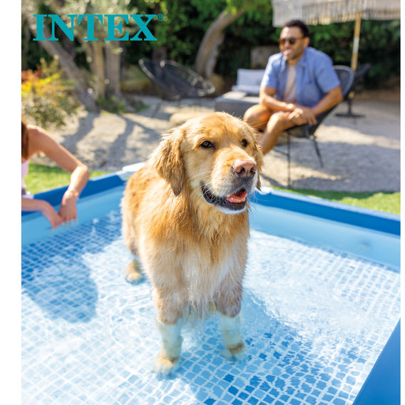 INTEX SQUARE FRAME PET POOL SET