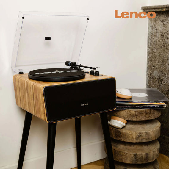 Lenco All-in-One 80-Watt Bluetooth Turntable Speaker system