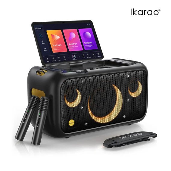 Ikarao Break X1 Portable 800W Karaoke Machine with 13.3” Lyrics Display